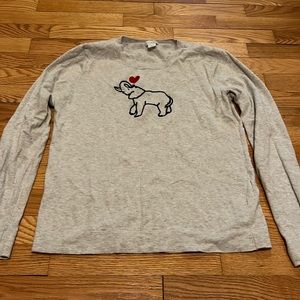 JCrew Teddie sweater Elephant